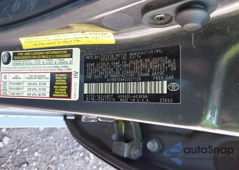 2014 Toyota Avalon Hybrid Limited from USA, damaged, VIN 4T1BD1EB4EU027128
